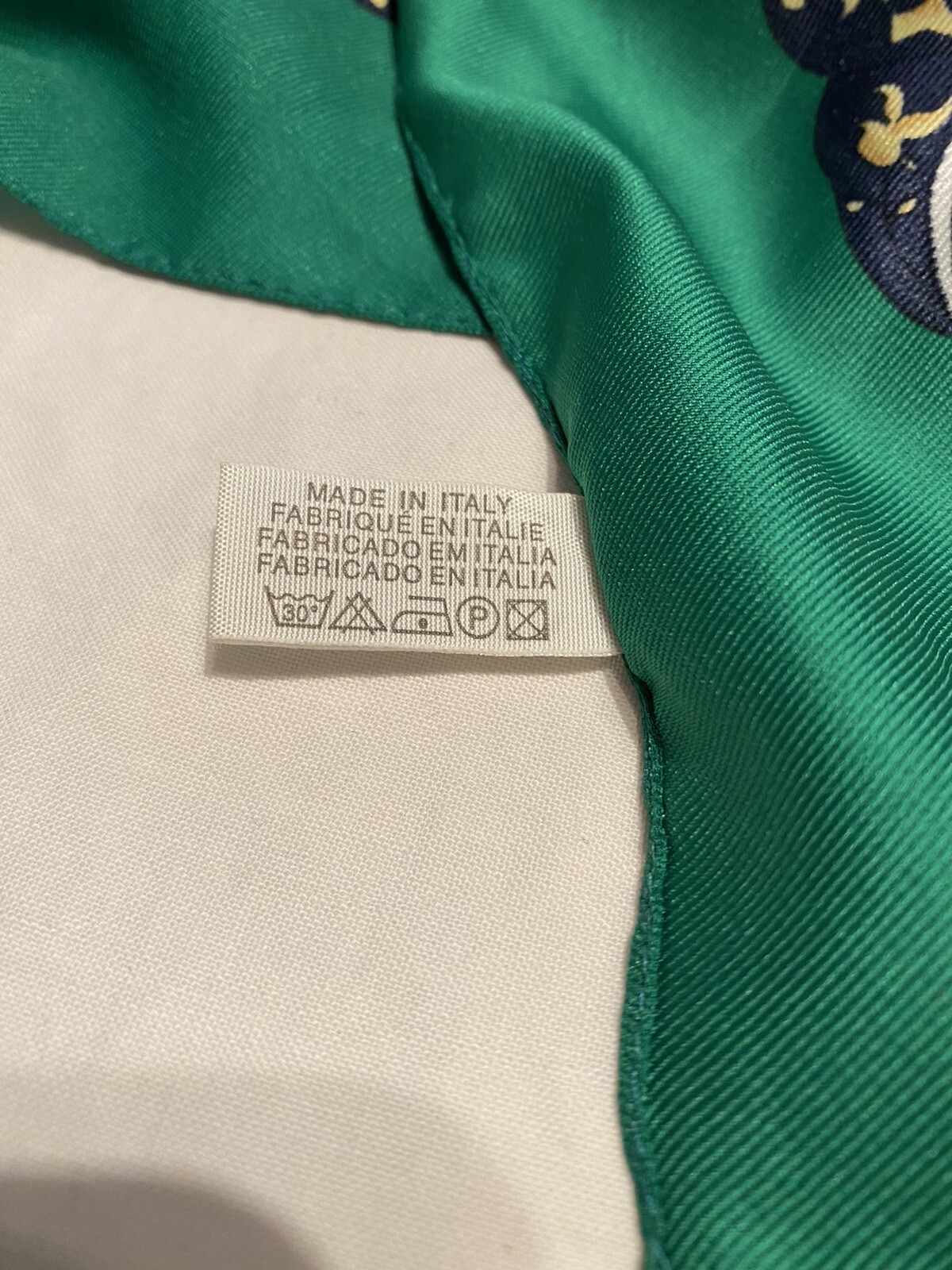 Italian Polyester Scarf Shawl Large Green Unbranded