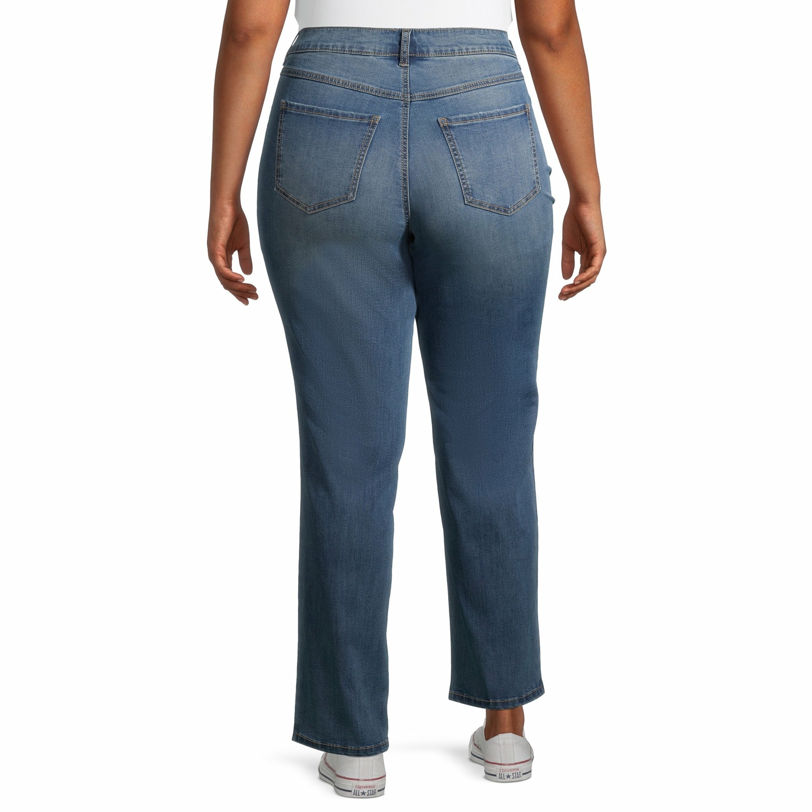 Terra and Sky Women’s Plus Size Core Denim Straight Leg Jeans Various Sizes Wash