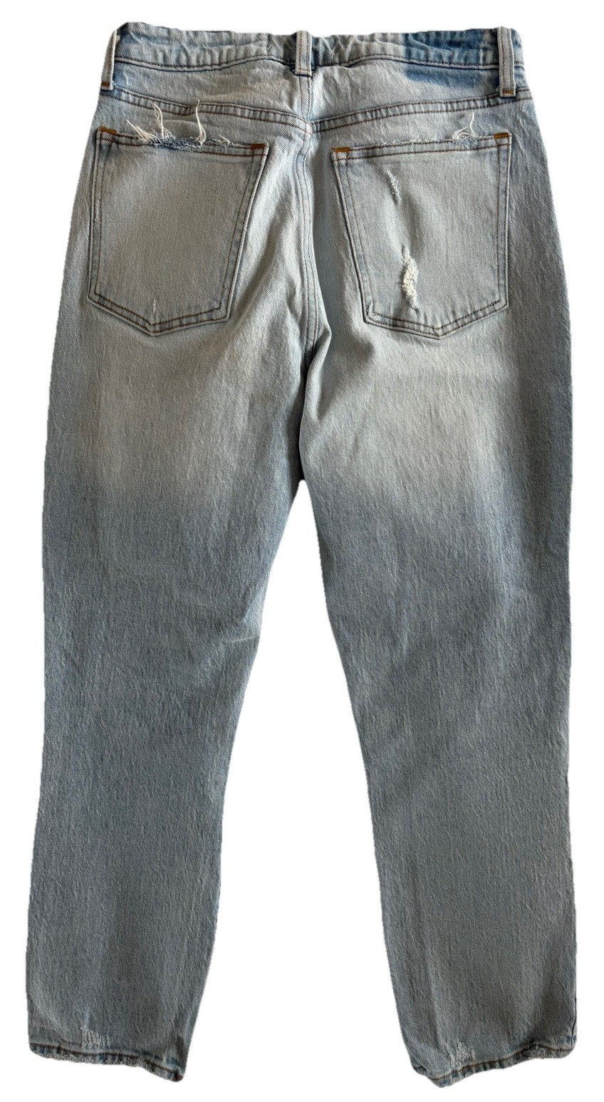 Abercrombie & Fitch Sz 28 6S The Mom High Rise Curve Love Distressed Jeans