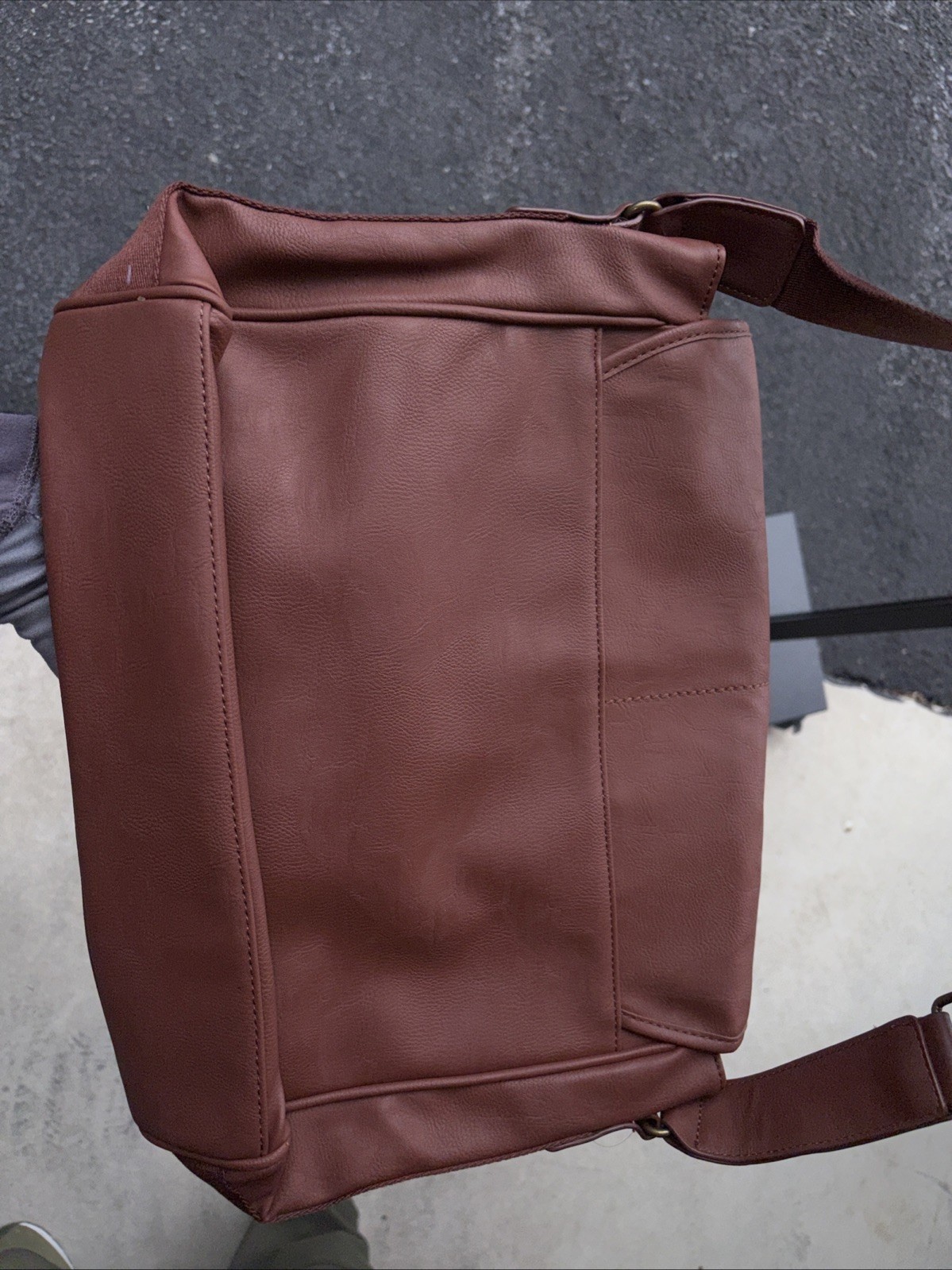 ALDO Messenger Bag Camel Brown Faux Leather