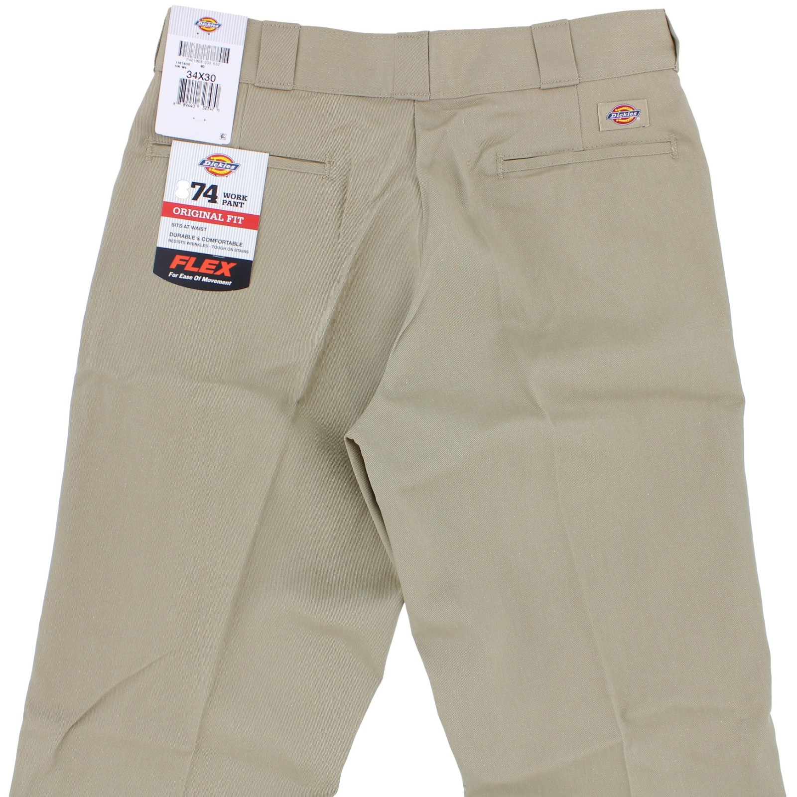 Dickies Men’s Work Pants Flex 874 Original Fit Stretch Tapered Leg