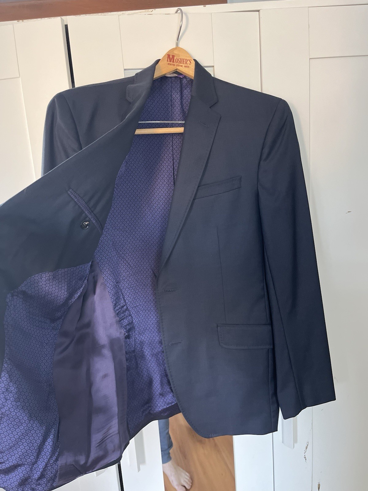Ted Baker Endurance Navy Suit, 40R Jacket, 32×30 Pants