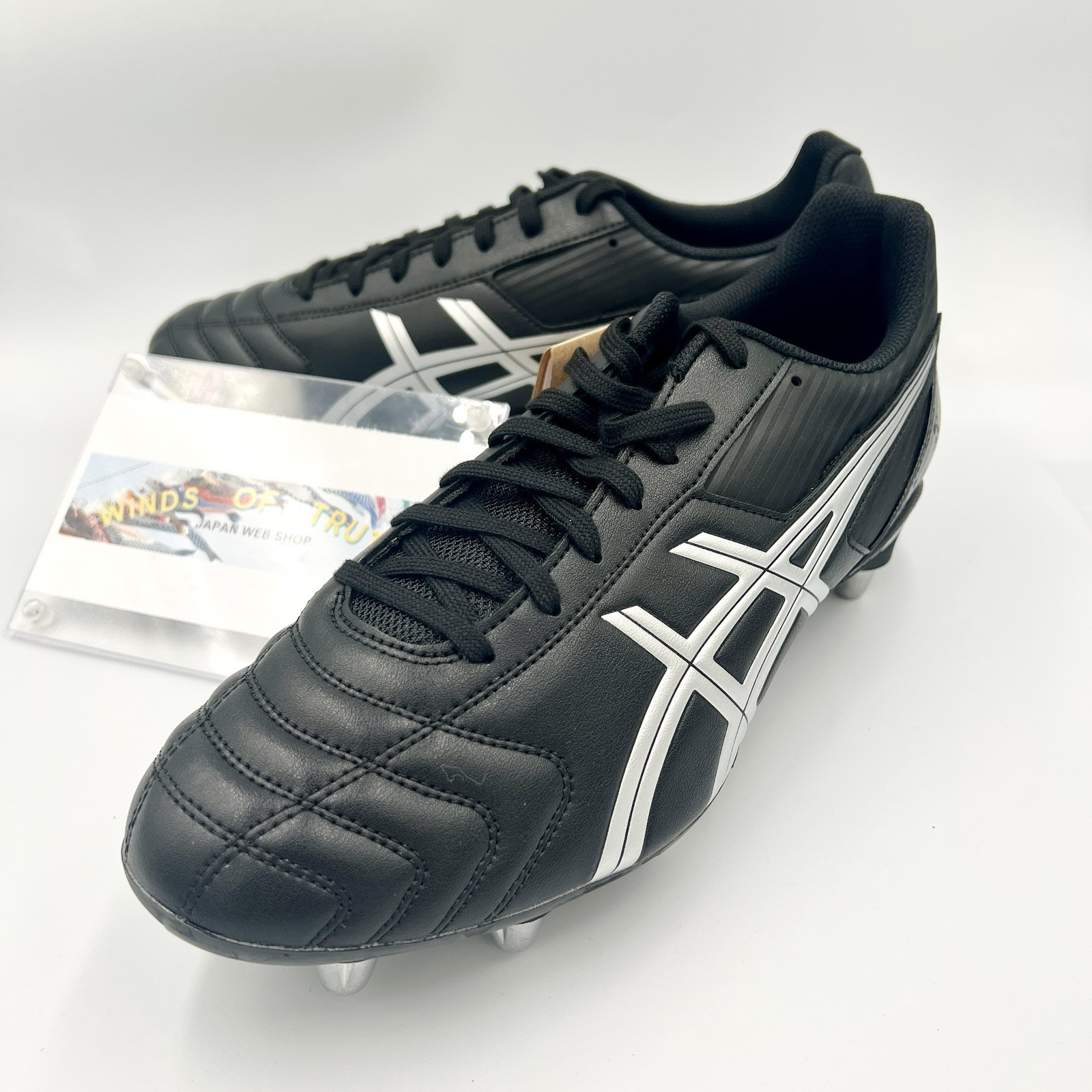 ASICS LETHAL TACKLE “WIDE” P507Y.003 Black Pure Silver Rugby Cleats US4-15