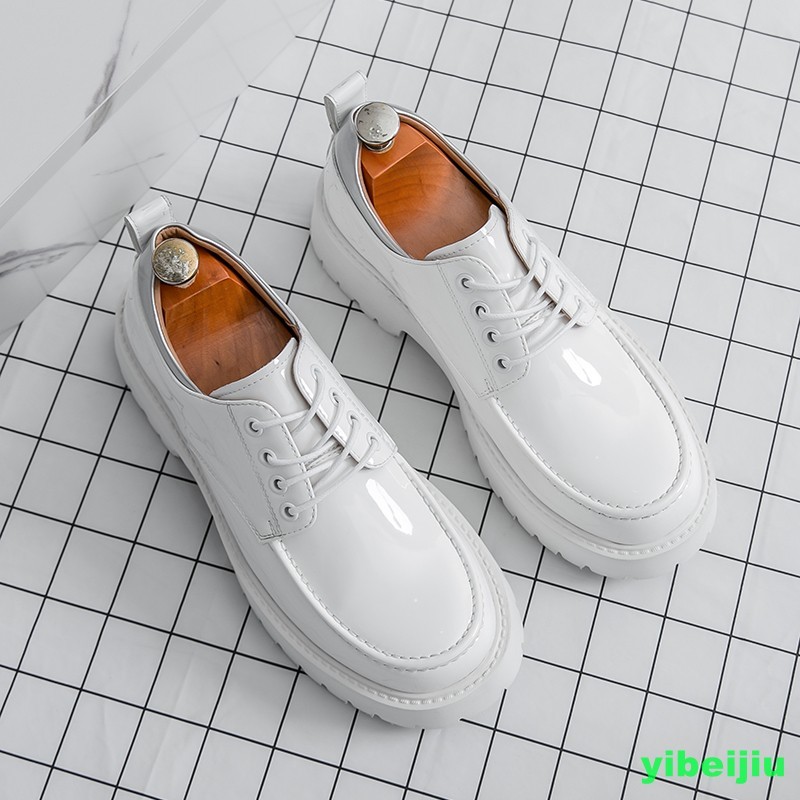 Mens Evening Lace Up Patent Leather Round Toe Derby Evening Shoes Oxford Man New