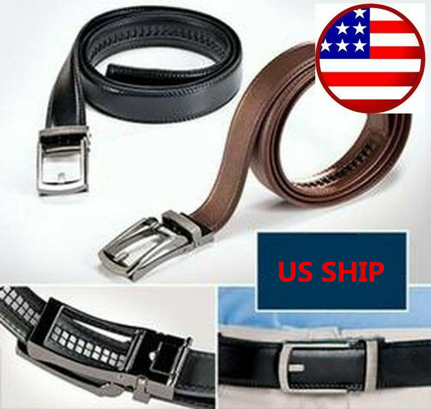 Cosy Installation Leather Belt Automatic Adjustable Men Gift Adult US Seller