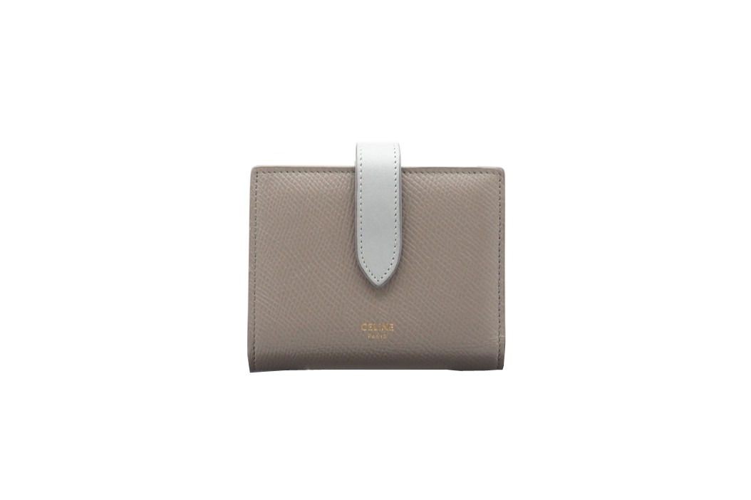 Returns accepted within 3 days CELINE Celine Leather Small Strap Wallet Bicolor