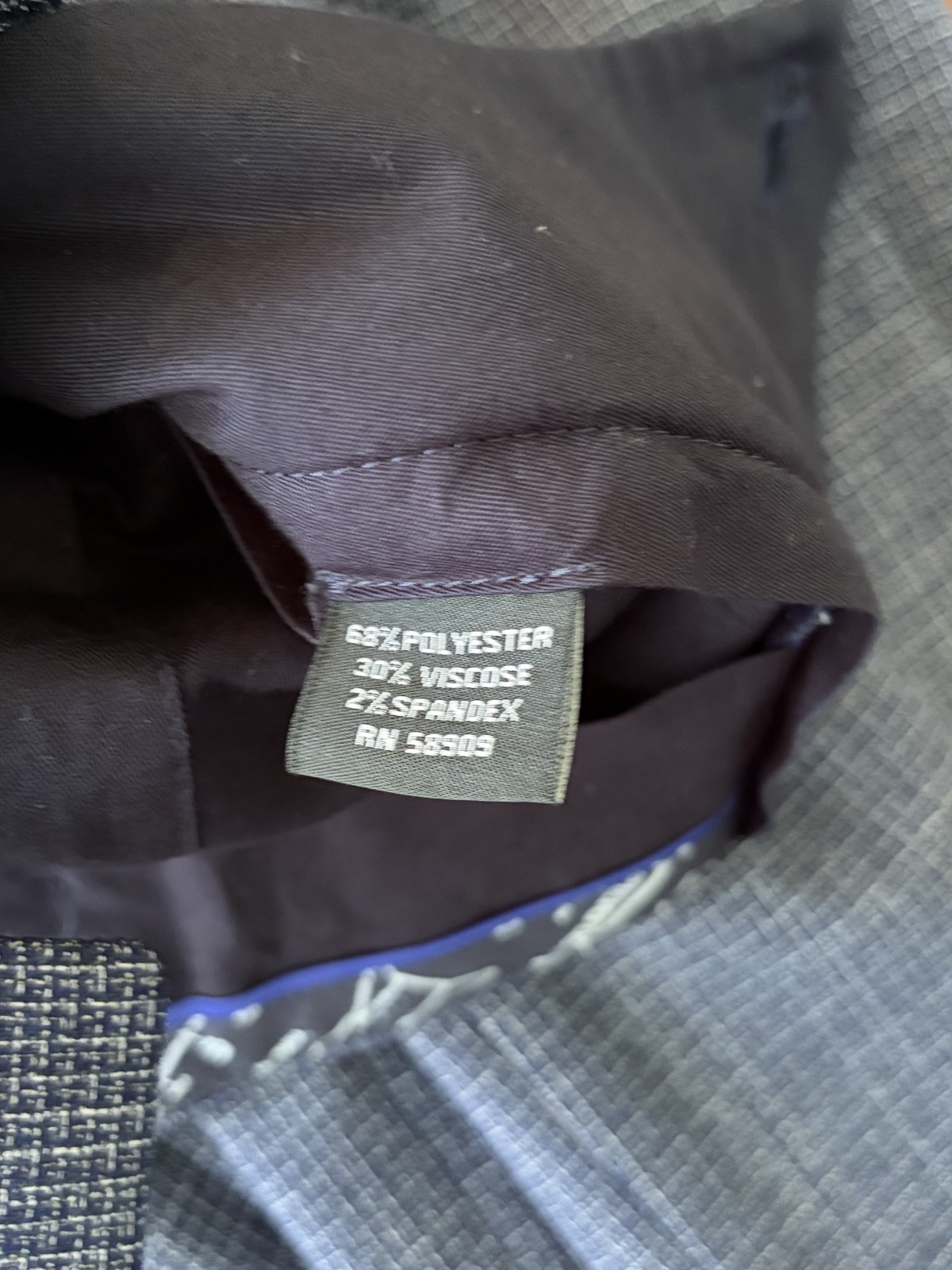 Murano (Dillard’s) Men’s Slim fit Blue/Gray 36 suit with Pants 30×30 (2 piece)