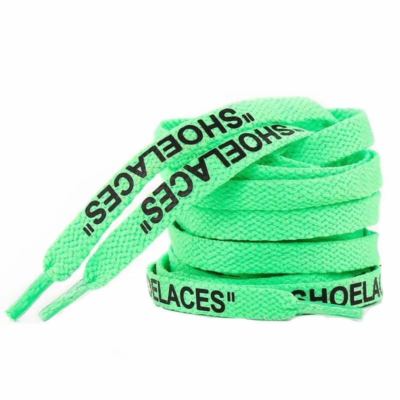 Silicone Printing Shoelaces with Zip Tie Off White the Ten Shoelaces for Sneaker