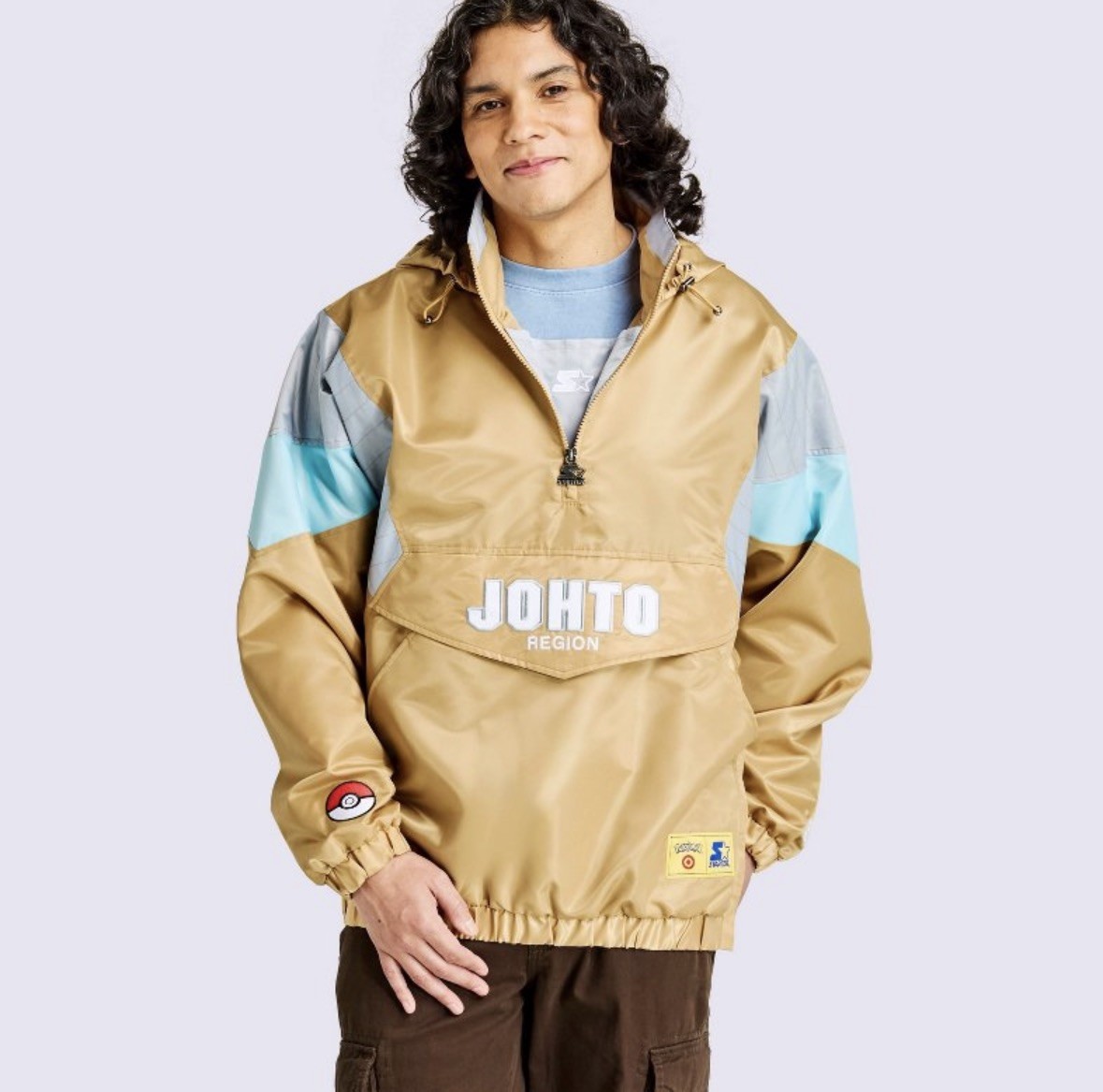 🔥Pokemon x Target Starter Pullover Jacket Gold JOHTO Region Size XXL ✅Preorder✅
