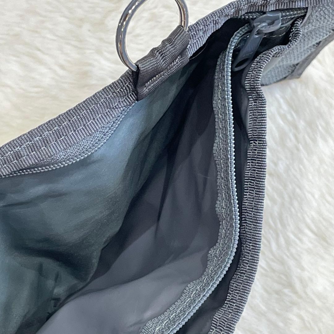 Porter Capsule Gray Bifold Wallet Nylon Compact Card Coins Used