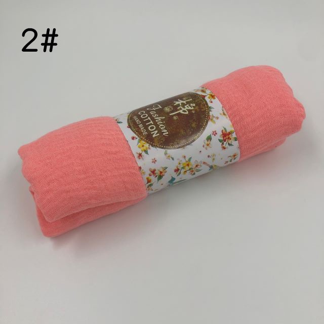 Women Head Scarves Autumn Long Scarf Cotton Hijab Spring Shawl Wrap Solid Linen