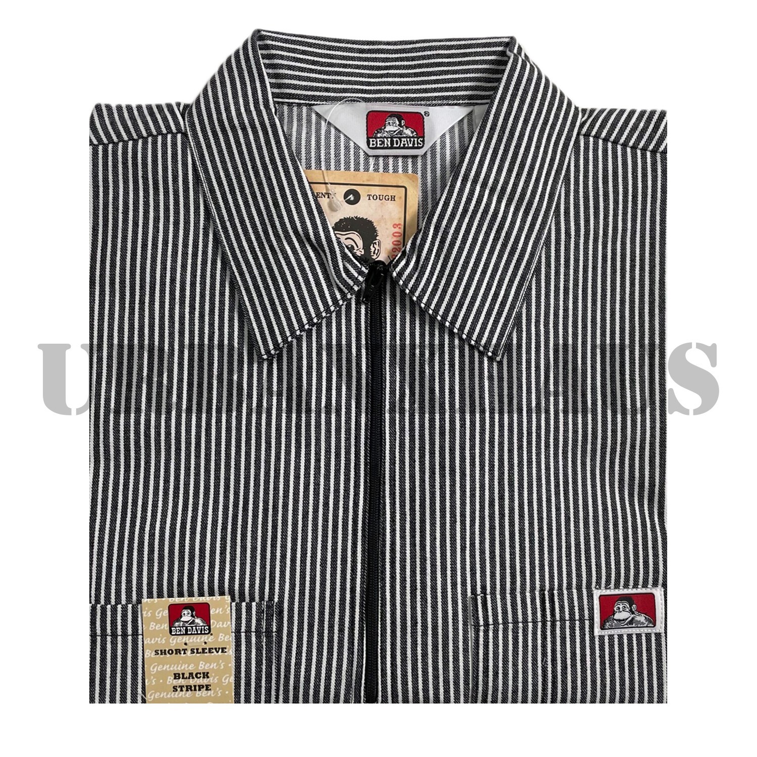 BENDAVIS Stripe Short Sleeve 1/2 Zip Shirts (S to 5XL)