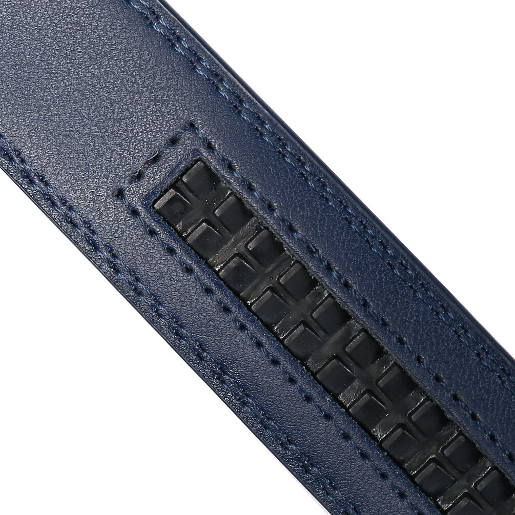 3.1cm Business Men’s Automatic Buckle Belt Multicolor Leather Ratchet Strap Gift
