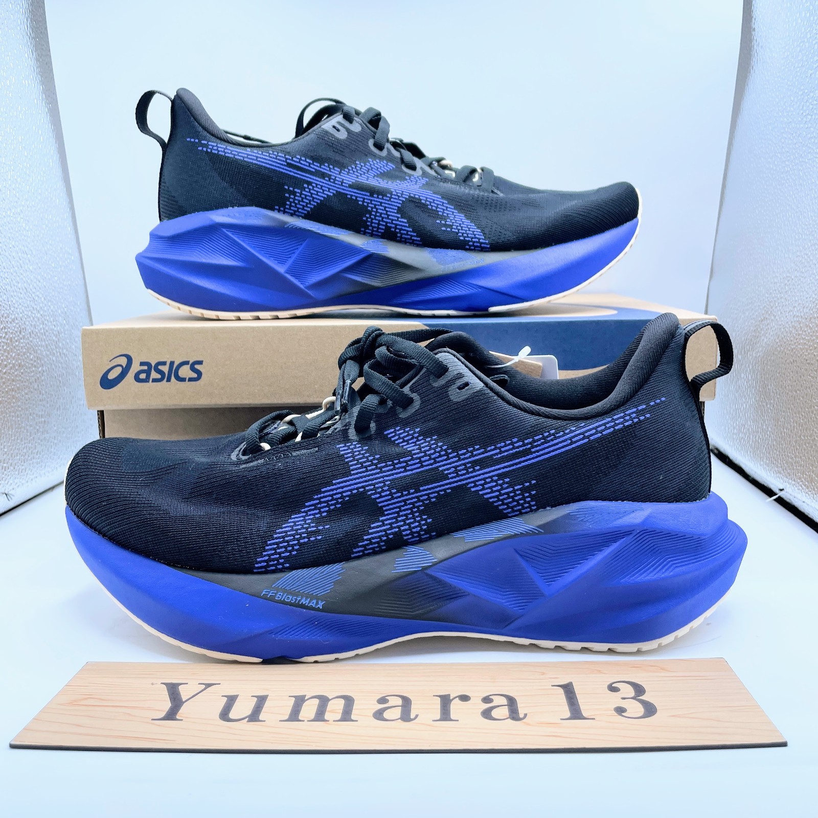 Asics Novablast 5 Black Cobalt Burst 1011B974-004 Men’s Size