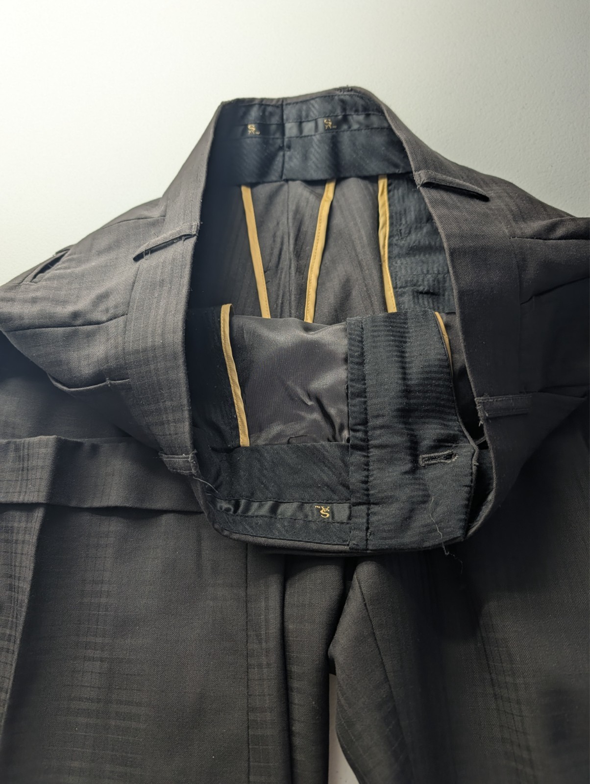 Stacy Adams 2 Piece Suit Mens 40R Pants 34×30 Brown Check 3 Button Front