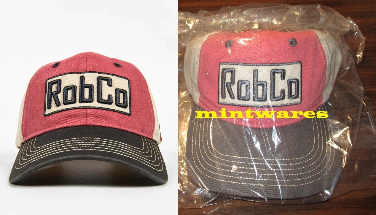 Fallout RobCo Industries Logo Strap Buckle Trucker Hat Cap Official Bethesda NEW