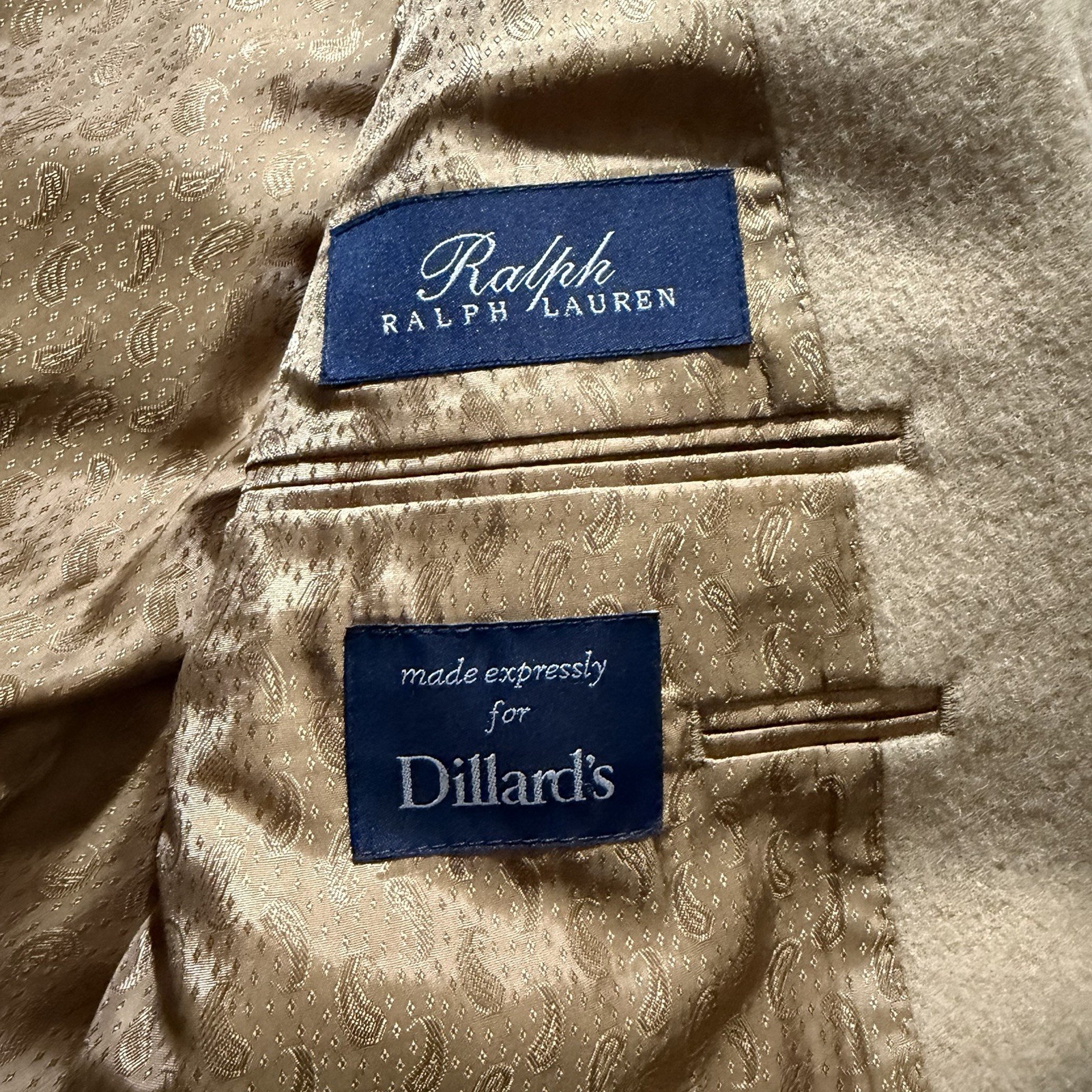 Ralph Lauren Loro Piana Italy Camel Hair Tweed Sport Coat / Blazer 38R Beige Tan