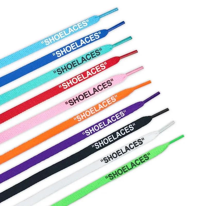 Silicone Printing Shoelaces with Zip Tie Off White the Ten Shoelaces for Sneaker