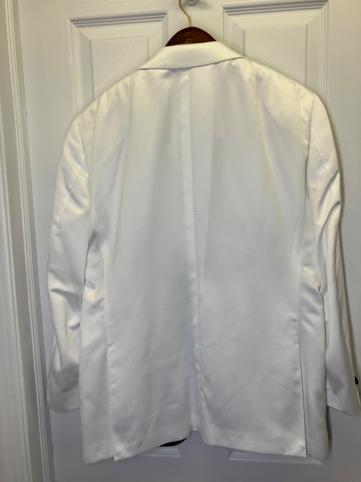 New Men’s White Satin Tuxedo Suit w. Vest