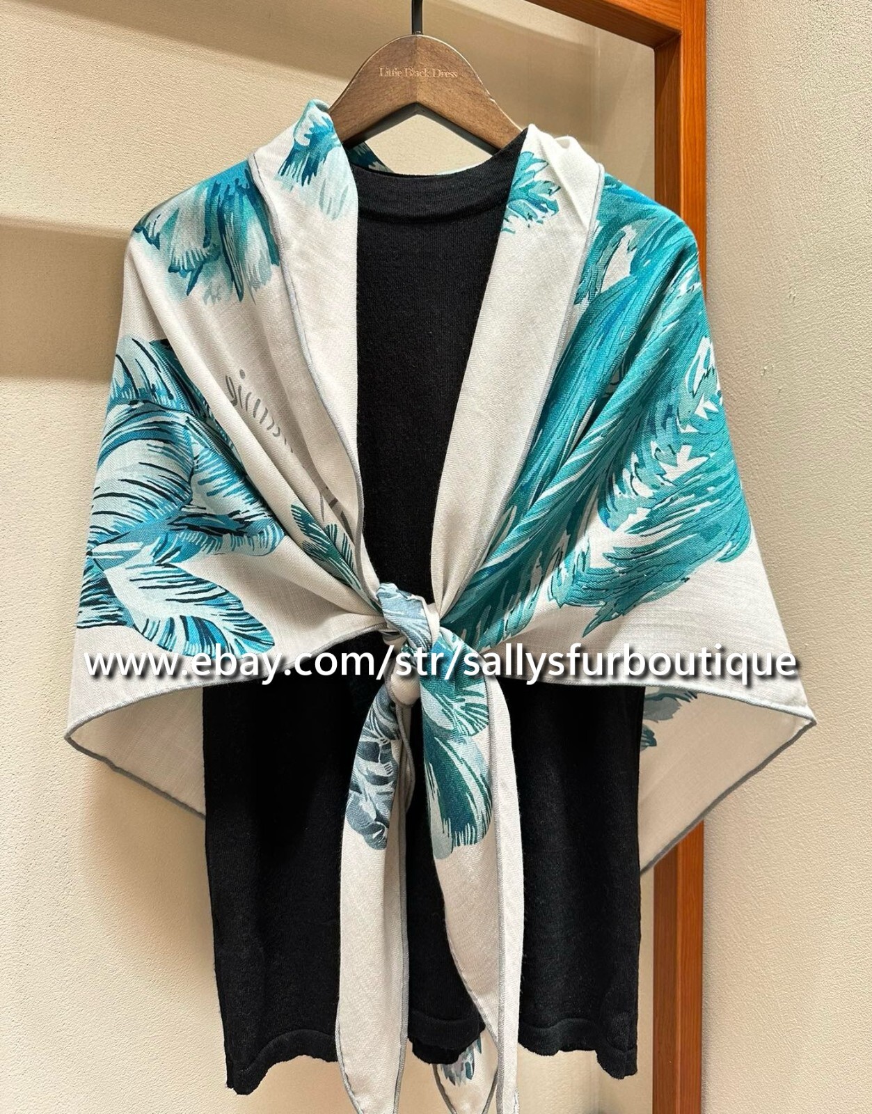 Sallys Cashmere & Silk Wrap Scarf Tulips Print 2 Face Triangle Shawl 190*90cm