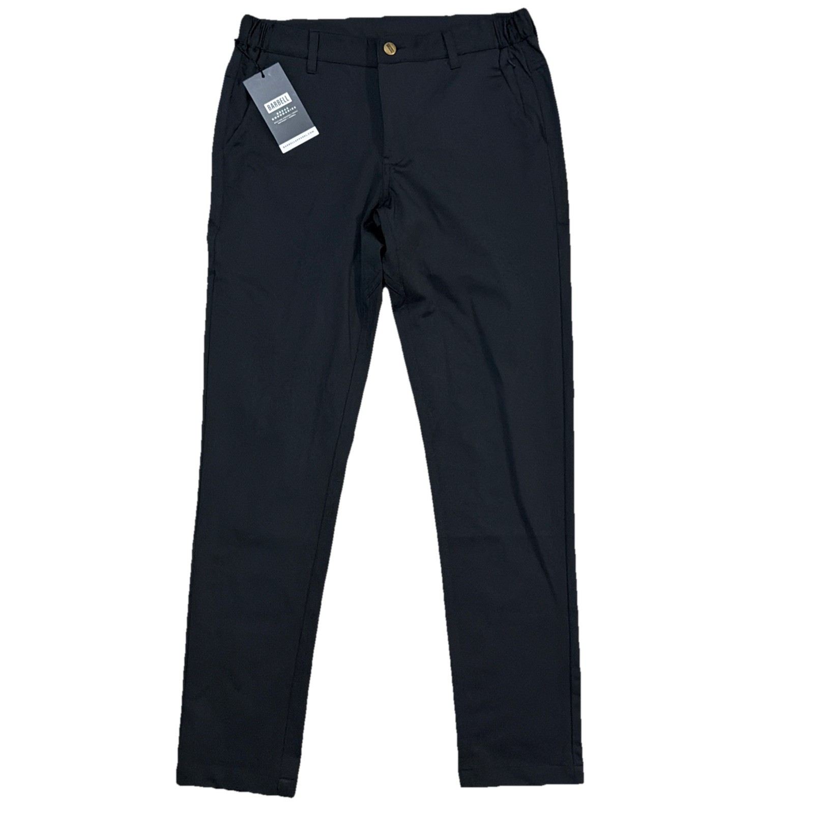 Barbell Anything Chino Mens Sz 28 (30×29) Black Polyester Slim Fit Performance