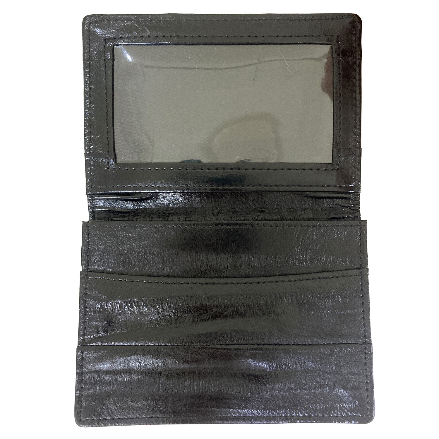 Genuine Eel Skin Leather Business Card ID Wallet Credit Card Case