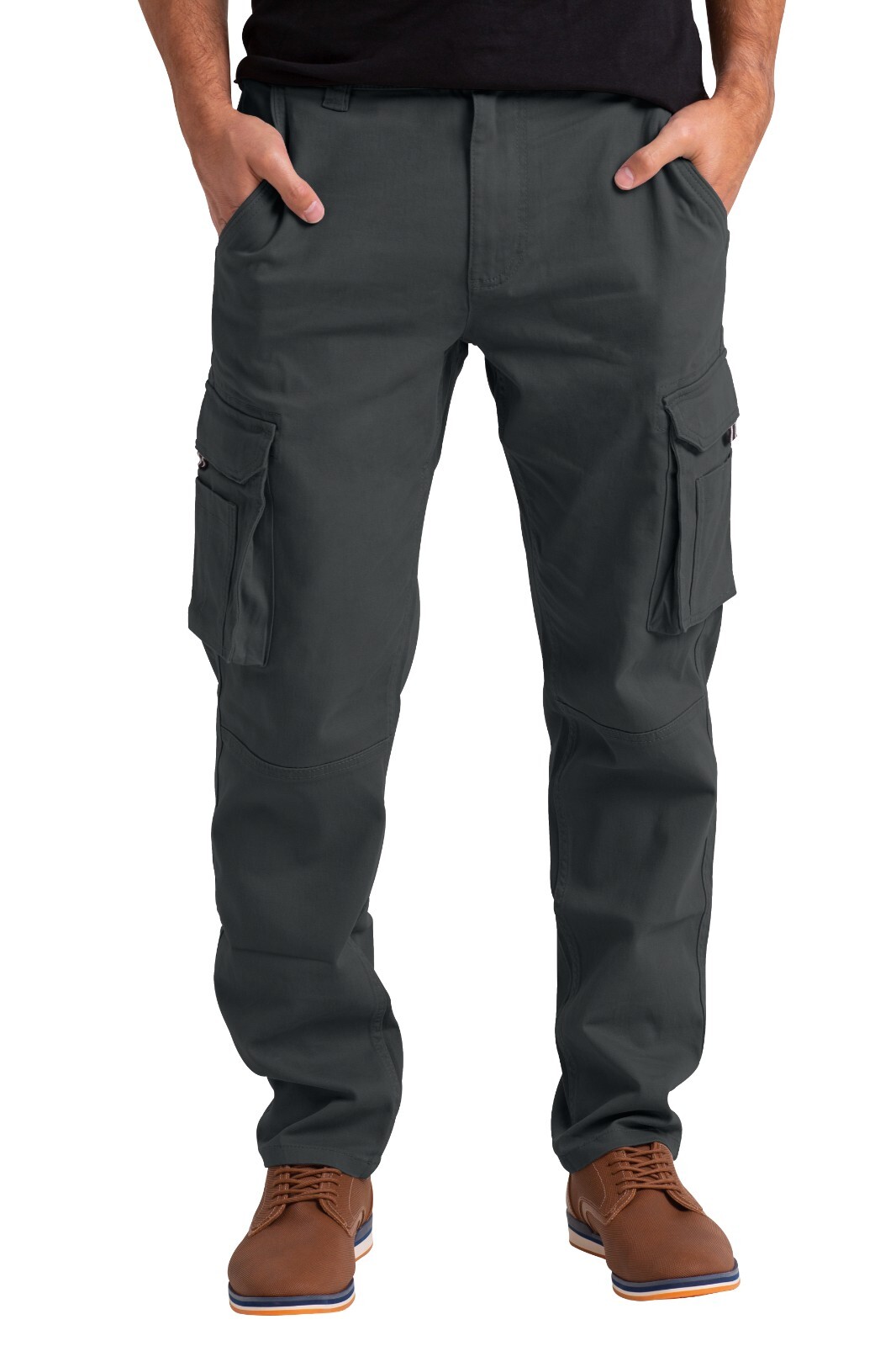 Men’s Flex Cargo Trousers Heavy Duty Stretch Casual Pants