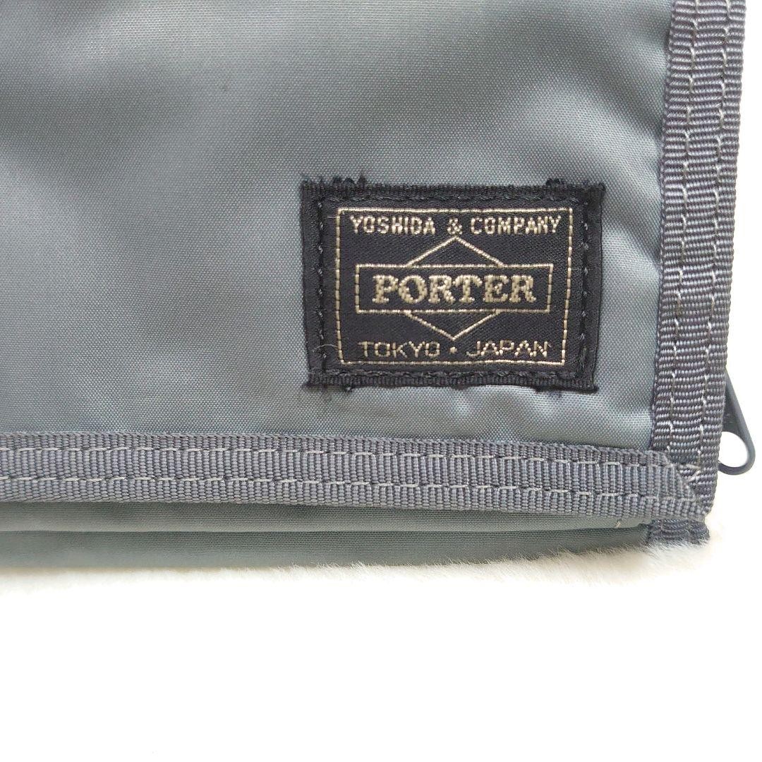 Porter Capsule Trifold Wallet Gray Rare Old Model Nylon Used
