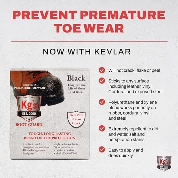 Kg’s Boot Guard Brush On Toe Protection Liquid for Tough Long-Lasting Safety