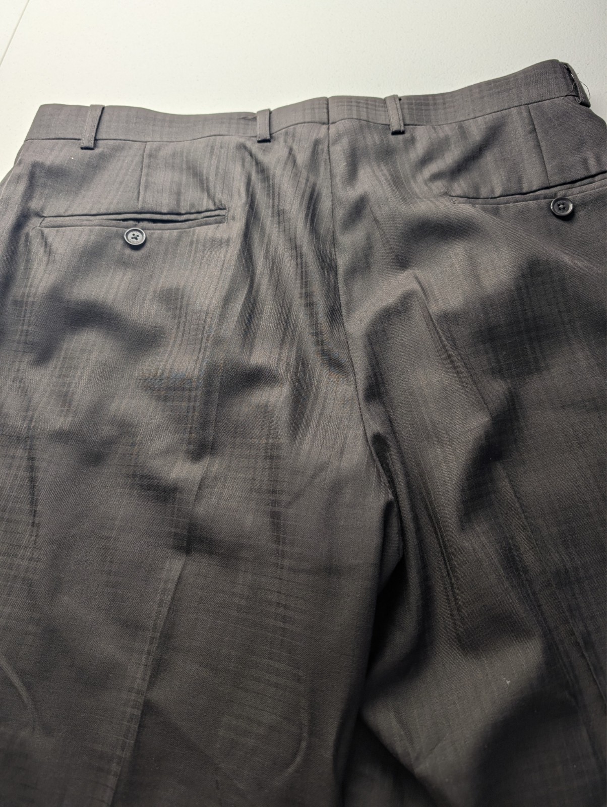 Stacy Adams 2 Piece Suit Mens 40R Pants 34×30 Brown Check 3 Button Front