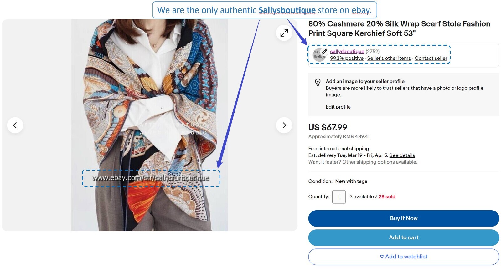 Sallys 70% Cashmere & 30% Silk Wrap Scarf Horses Print Double Face Shawl 53″