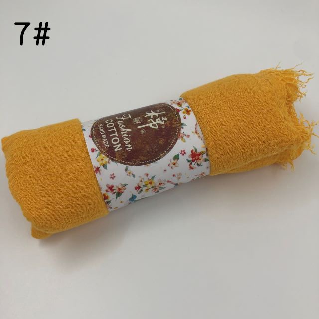 Women Head Scarves Autumn Long Scarf Cotton Hijab Spring Shawl Wrap Solid Linen