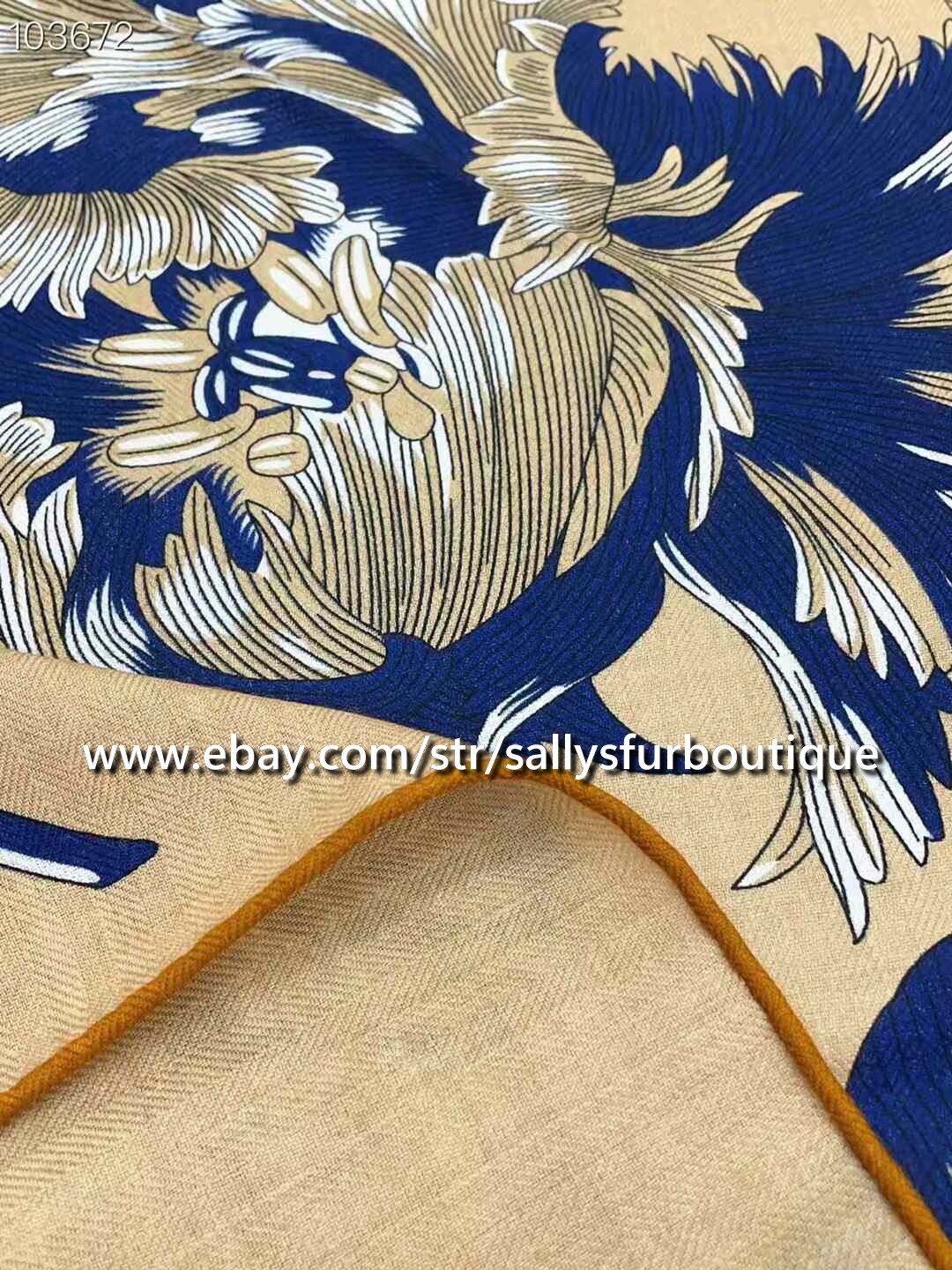 Sallys Cashmere & Silk Wrap Scarf Tulips Print 2 Face Triangle Shawl 190*90cm