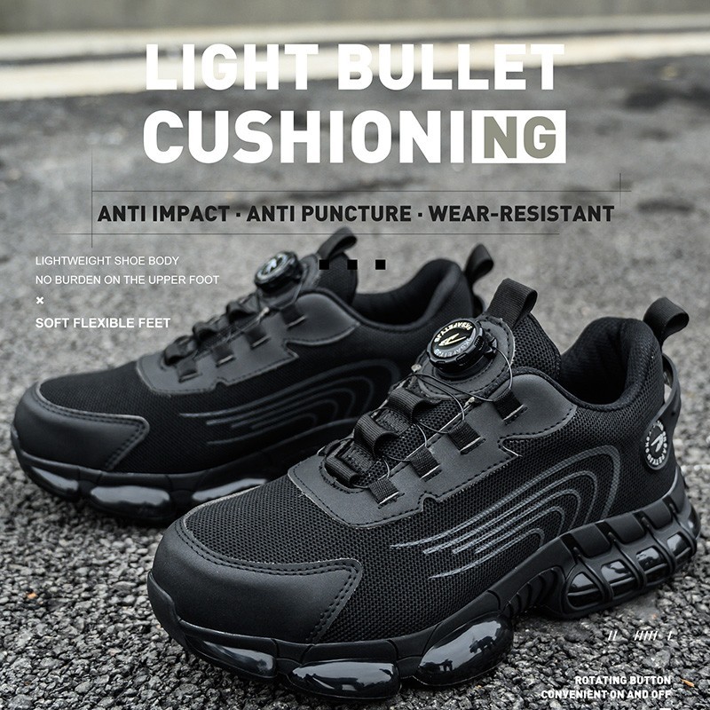 New Work Sneakers Steel Toe Shoes Men Safety Shoes Puncture-Proof Work Shoes