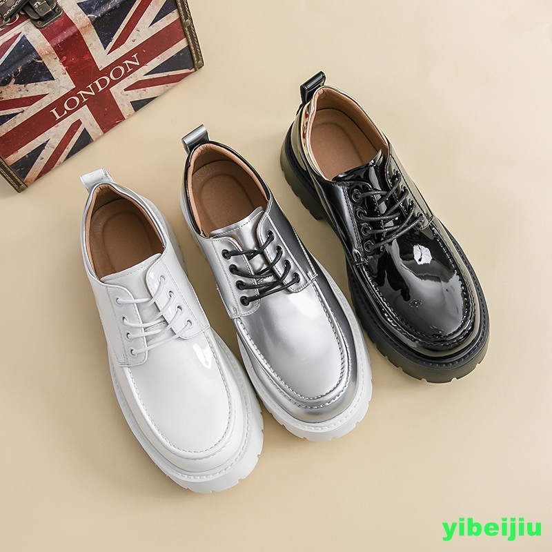 Mens Evening Lace Up Patent Leather Round Toe Derby Evening Shoes Oxford Man New