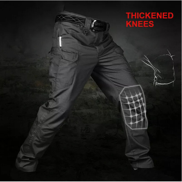 Mens Cargo Pants Work Combat Pants Outdoor Hiking Waterproof Trousers Tactical