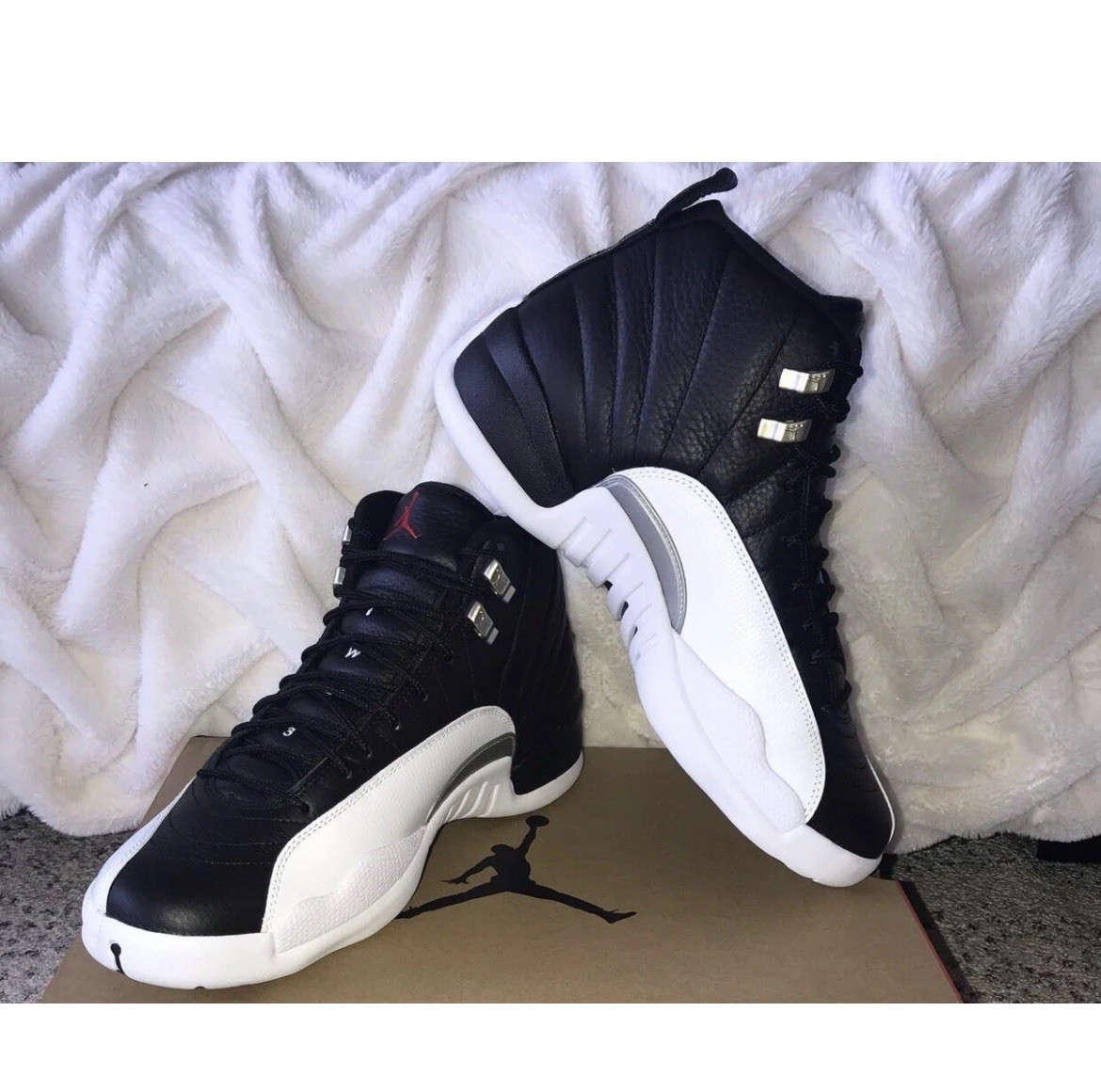 Size 8.5 – Nike Air Jordan 12 Retro Playoffs Playoff Black White 2022 CT8013-006