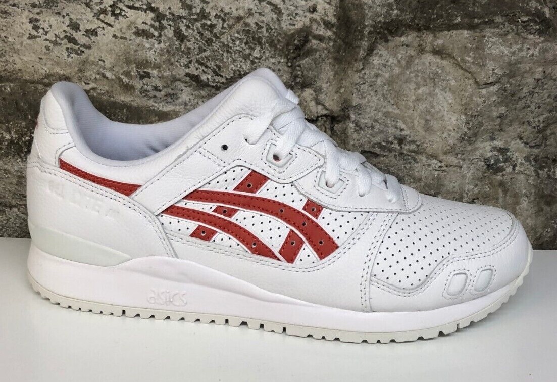 ASICS Gel-Lyte III 3 OG White/Fire Opal Mens 1201A716-100 New In Box