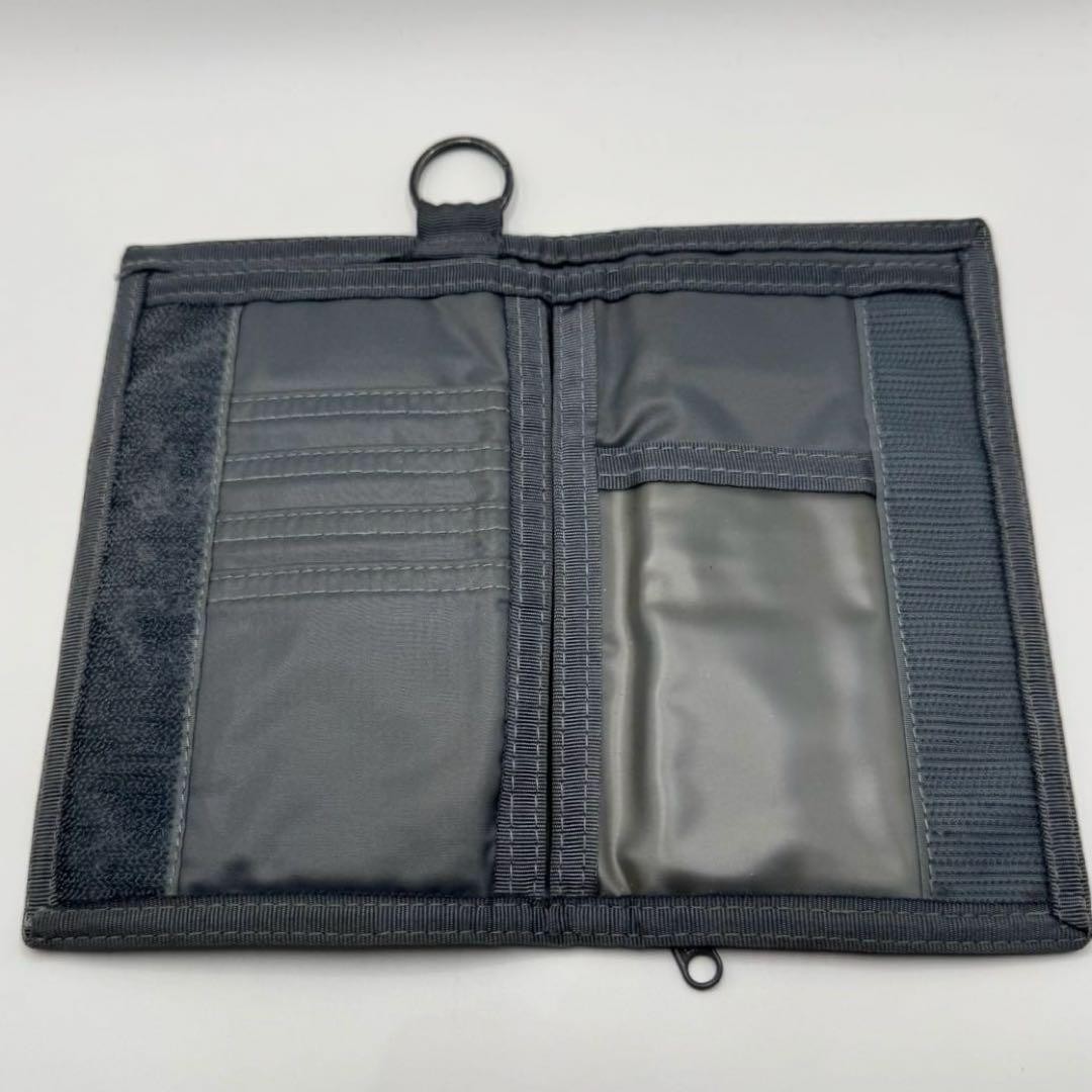 Porter Capsule Wallet Bifold Gray Nylon Compact Cash Card Holder Used