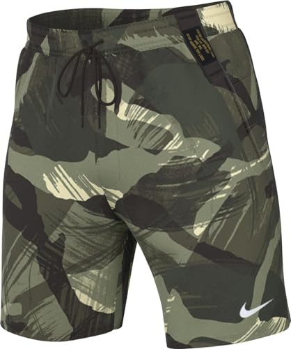 Nike Men`s Dri-FIT 9″ Shorts Green Print Sz Medium FN3046-386