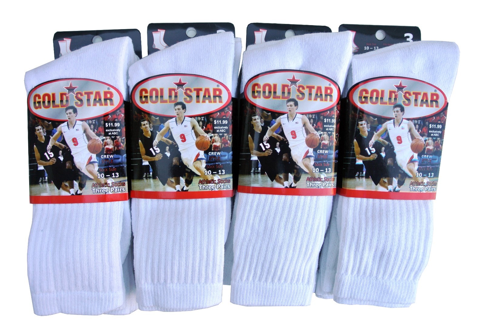 3 OR 12 pairs Men’s Crew Socks Cotton Cushion Sport 10-13 Multi-color