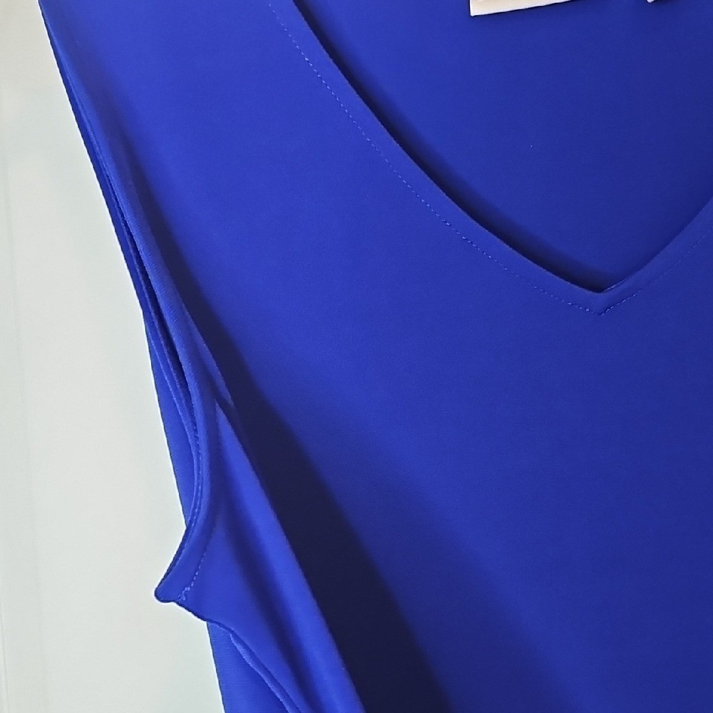 Susan Graver Royal Blue V-Neck Tank Top