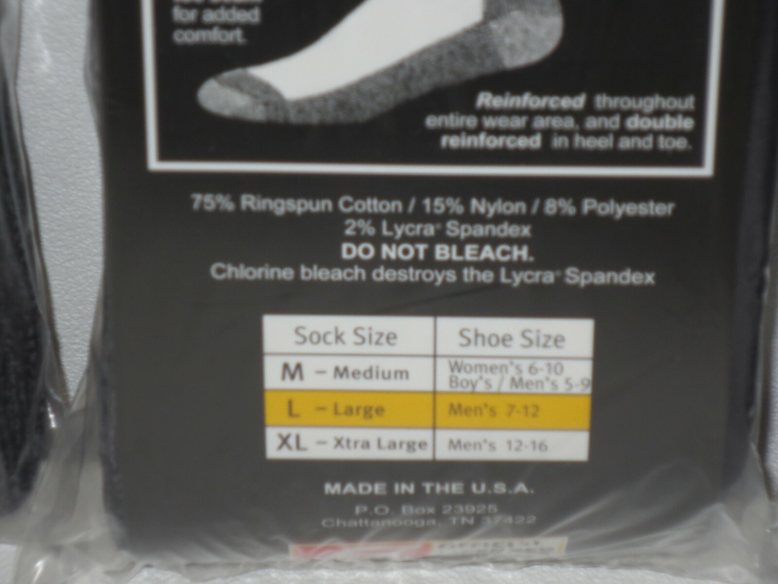 6 PAIRS – Snap-On Crew Socks Men’s BLACK – LARGE ~ FREE SHIP ~ MADE IN USA *NEW*