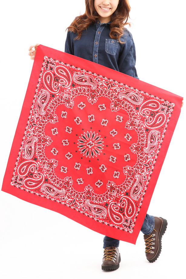 35″x35″ RED SUPERSIZE XXL GIANT PAISLEY BANDANA Bandanna Head Wrap Scarf Scarves