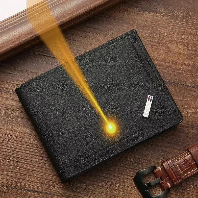 Engrave Custom Name Men’s Short Frosted Leather Wallet Multi-Slot Coin Pocket