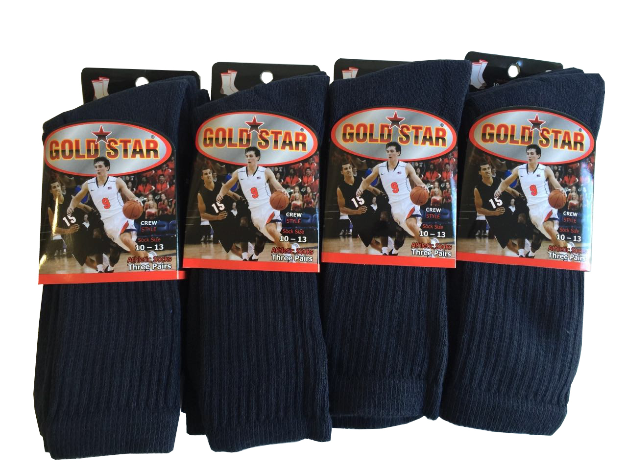 3 OR 12 pairs Men’s Crew Socks Cotton Cushion Sport 10-13 Multi-color