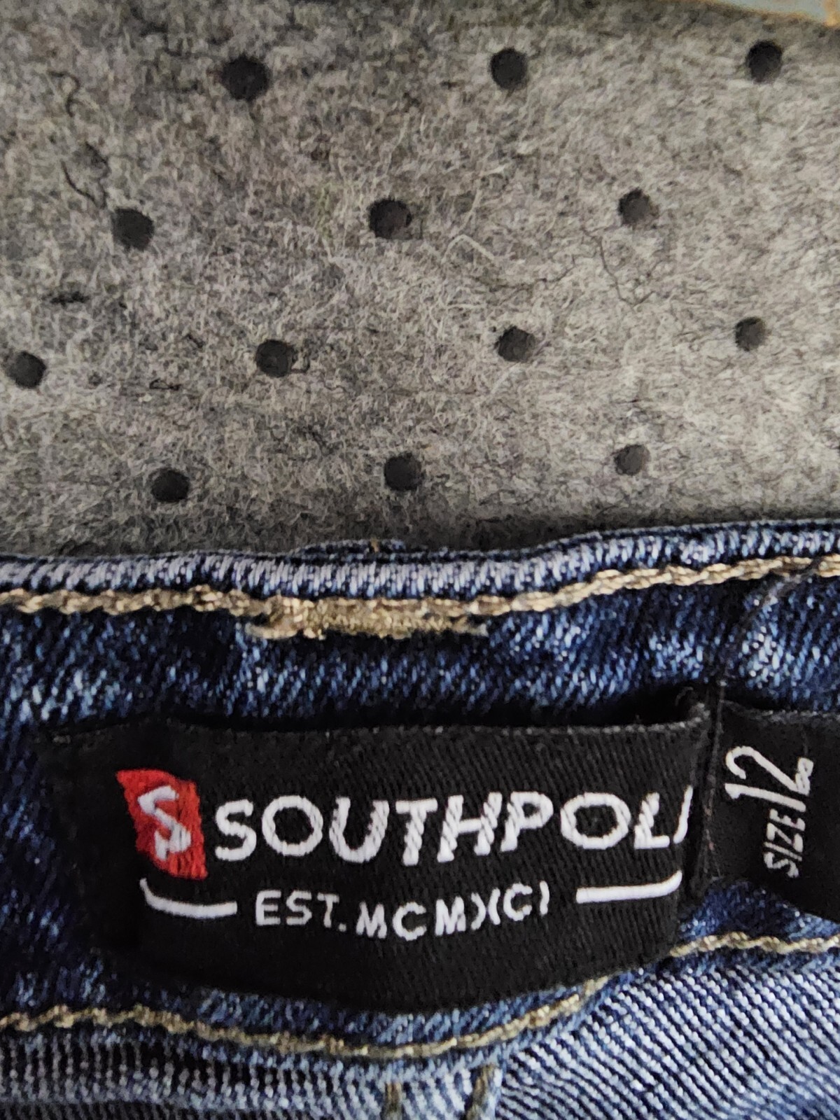 Southpole Y2K Hip Hop Jeans Size 12 Blue Stretch Moto Returns Accepted