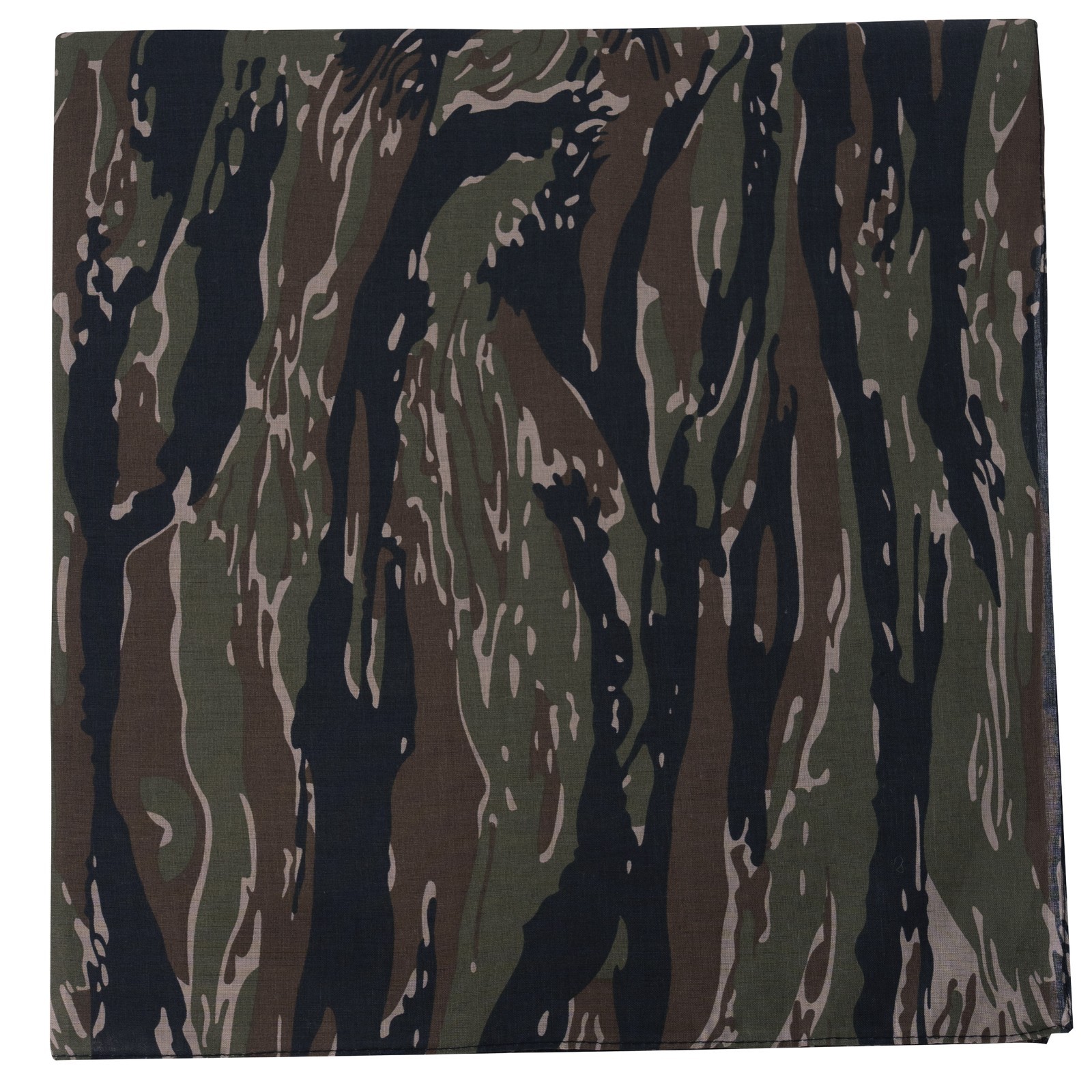 New Large Tiger Stripe Camo – Military Jumbo Bandana 27 In. X 27 In.