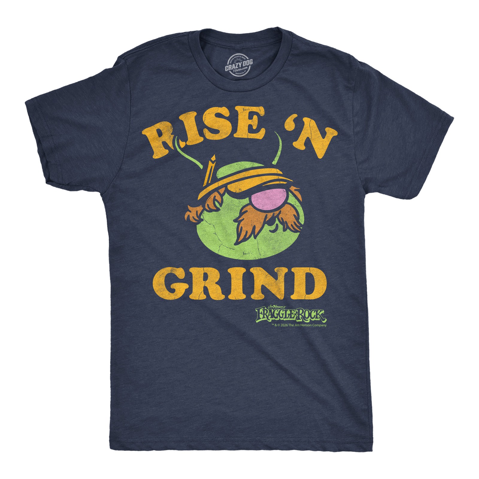 Mens Funny T Shirts Rise N Grind Doozer Jim Henson’s Fraggle Rock Tee For Men