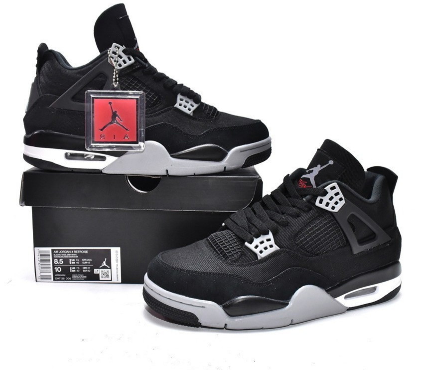 Jordan 4 SE “Black Canvas” Men’s Mid Top Retro Basketball Shoes